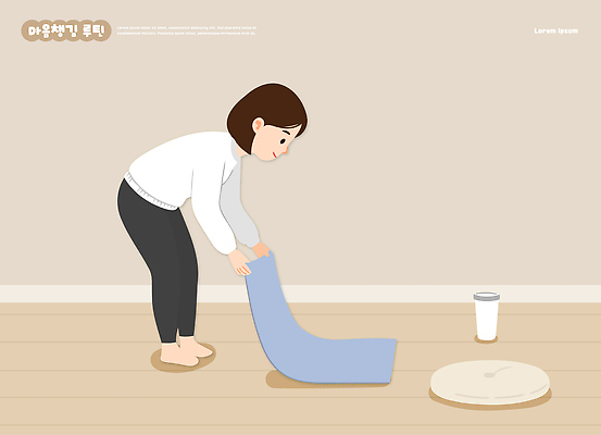 여자 쿠션 일러스트 가정 모션 바닥 주택 실내 일상 생활 컵 공간 편안함 청소 오브젝트 준비 힐링 정리 매트리스 필요 국내일러스트 AI파일 식기 컨셉 사람 내부 건물 라이프 감각 파일형식 벡터