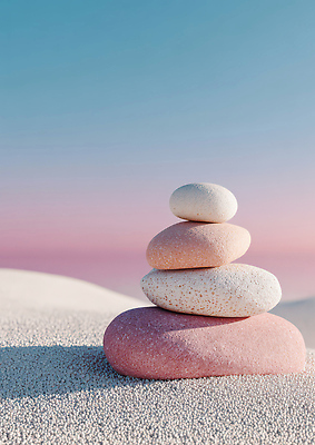 JPG 편집이미지 디자인 모래 분홍색 컬러 자연 하늘 풍경 파란색 쌓기 평화 돌_바위 구출 편안함 조화 편집실사 AI컴퓨터그래픽 AI콘텐츠 컨셉 모션 도움 감각 CG 생태계 파일형식