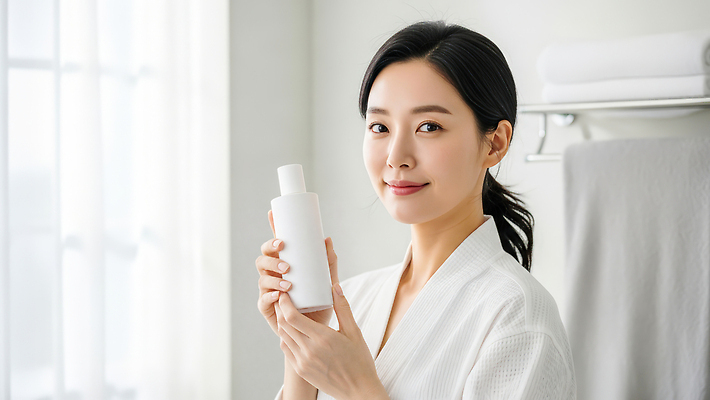 JPG 편집이미지 헤어스타일 여자 창문 실내 밝음 미소 일상 수건 뷰티 촬영 화장품 세수 상품 피부관리 바디케어 의료성형뷰티 편집실사 AI인물포토 AI콘텐츠 표정 사람 내부 라이프 위생용품 청결 CG 파일형식 AI포토