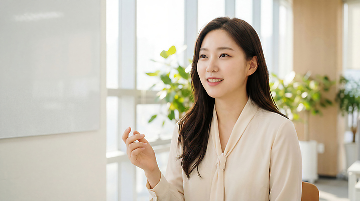 여자 비즈니스 관계 표정 말하기 사람 작업 직장인 CG 파일형식 AI포토 직원 사무실 대화 동료 창문 식물 업무 오후 회의 이야기 웃음 의사소통 편집이미지 편집실사 JPG 의료성형뷰티 비즈니스우먼 AI콘텐츠 AI인물포토