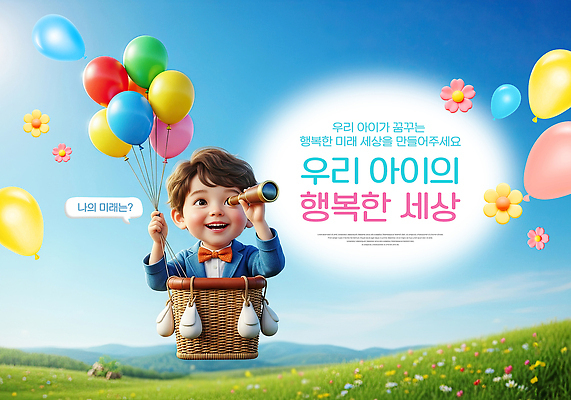 PSD 편집이미지 꽃 행복 어린이 모션 상상 자연 미래 미소 세계 환경 꿈 관찰 즐거움 풍선 이미지편집 식물 감정 컨셉 표정 사람 생태계 파일형식