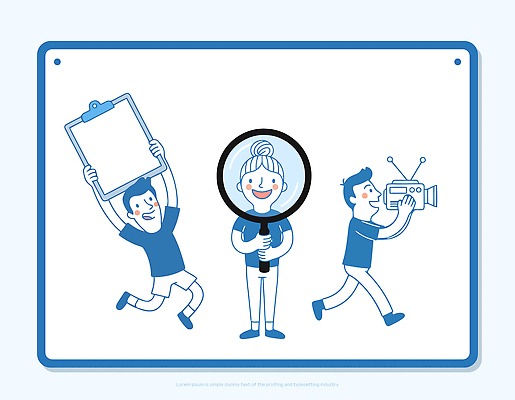 종이 어린이 일러스트 모션 놀이 돋보기 협력 실험 웃음 이벤트 친구 카메라 촬영 표현 관찰 그룹 즐거움 서포터즈 발견 주목 국내일러스트 AI파일 감정 관계 표정 사람 전자제품 파일형식 벡터