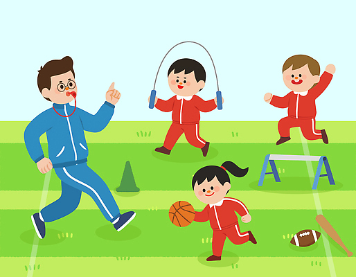 교육 어린이 스포츠 일러스트 학교 모션 수업 협력 농구 건강 학습 달리기 운동 교사 운동장 기차 도구 놀이터 연습 즐거움 줄넘기 체육시간 국내일러스트 AI파일 직업 감정 육상교통 스포츠시설 놀이 대중교통 사람 구기 공간 파일형식 벡터