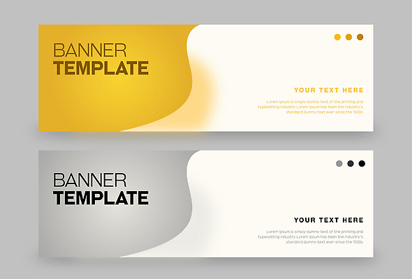 템플릿 디자인 배너 배너템플릿 가로배너 컬러 텍스트 필드 추상 그래픽 노란색 디지털 현수막 언론 소셜미디어 조합 표준 배너세트 AI파일 무늬 가로 세트 파일형식 벡터