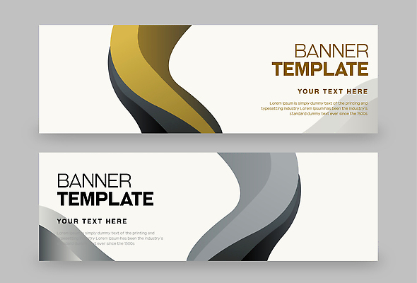 템플릿 디자인 배너 배너템플릿 가로배너 추상 그래픽 노란색 검은색 회색 금색 흰색 현수막 알림 심플 예시 웹디자인 배너세트 AI파일 컬러 무늬 가로 세트 파일형식 벡터