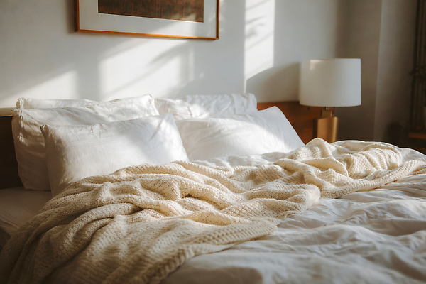 JPG 편집이미지 가구 창문 베개 아침 주택 실내 햇빛 침실 방 발코니 침대 담요 부드러움 직사각형 안락 편집실사 AI포토 AI콘텐츠 주간 도형 생활용품 컨셉 침구 내부 건물 태양 감각 CG 파일형식