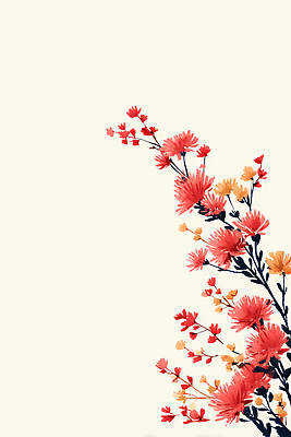 식물 꽃 컬러 백그라운드 컨셉 생태계 파일형식 디자인 장식 꽃백그라운드 빨간색 노란색 화사함 자연 예술 조화 모양 뷰티풀 그래픽 풍경 생명 국내일러스트 일러스트 JPG