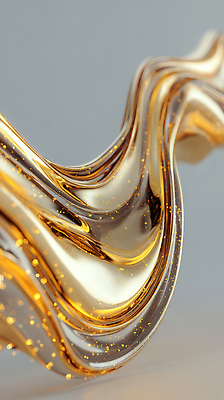 JPG 모양 편집이미지 디자인 물결 예술 곡선 유리 조명 빛 반짝임 반사 흐름 금색 황금 고급 웨이브 작품 소재 색감 이미지편집 AI컴퓨터그래픽 AI콘텐츠 선 컬러 컨셉 모션 재질 미술 파일형식