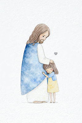 JPG 행복 감정 종교 어린이 십자가 일러스트 가족 포옹 하늘 따뜻함 이야기 사랑 소녀 믿음 우정 예수 보호 그림 국내일러스트 여자 컨셉 관계 안기 사람 친구 신_종교 파일형식