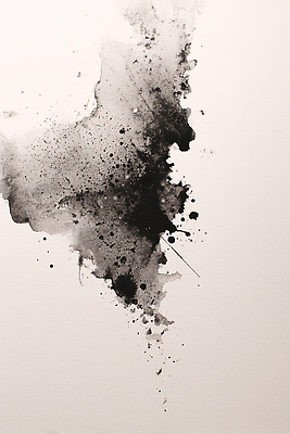 JPG 모양 디자인 예술 일러스트 수채화 잉크 검은색 물감 흰색 표현 점 그림 질감 번짐 제도 창작 국내일러스트 AI일러스트 AI콘텐츠 컬러 미술도구 파일형식 효과