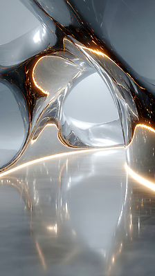 JPG 편집이미지 디자인 예술 곡선 조명 그림자 내부 빛 반사 금속 디지털 공간 표현 구조물 질감 이미지편집 AI컴퓨터그래픽 AI콘텐츠 건축 선 재질 파일형식