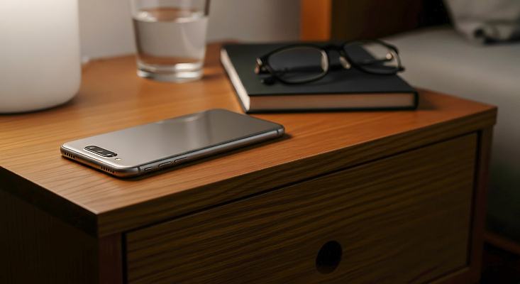 JPG 편집이미지 안경 가구 탁자 생활 책 물 전자제품 스마트폰 침실 방 침대 수면 편안함 물컵 방치 편집실사 AI포토 AI콘텐츠 자연요소 잡화 생활용품 컵 핸드폰 스마트기기 감각 CG 파일형식