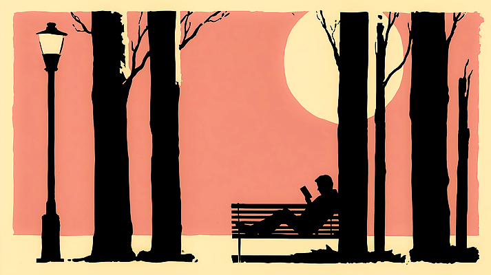 JPG 나무 공원 가로등 벤치 일러스트 자연 휴식 사람 취미 야외 일상 책 독서 태양 소풍 읽기 문학 조용 문화생활 오후 국내일러스트 AI일러스트 AI콘텐츠 자연요소 식물 라이프스타일 공공시설 컨셉 의자 모션 라이프 야외활동 생태계 파일형식
