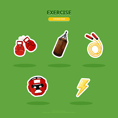 디자인 스포츠 장갑 백그라운드 스티커 일러스트 아이디어 건강 초록색 운동 헬스 권투 장비 도구 체육 연습 그림 줄넘기 샌드백 국내일러스트 AI파일 잡화 컬러 컨셉 격투기 파일형식 벡터