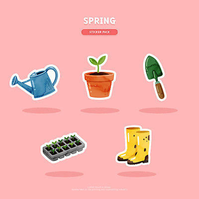 식물 화분 스티커 농업 일러스트 장화 씨앗 정원 봄 물뿌리개 용수철 삽 물주기 원예 정원가꾸기 원예용품 텃밭 국내일러스트 AI파일 계절 산업 생활용품 신발 밭 모션 취미 파일형식 벡터