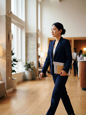 JPG 편집이미지 여자 비즈니스 창문 모션 회의 조명 직장 사람 사무실 햇빛 걷기 환경 공간 비즈니스우먼 문서 의료성형뷰티 편집실사 AI인물포토 AI콘텐츠 회사 태양 직장인 CG 파일형식 AI포토