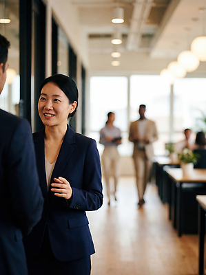 JPG 편집이미지 여자 남자 백그라운드 회의 협력 직장 대화 비즈니스라이프 사무실 업무 작업 비즈니스우먼 직원 소통 의료성형뷰티 편집실사 AI인물포토 AI콘텐츠 라이프스타일 컨셉 회사 비즈니스 말하기 사람 직장인 CG 파일형식 AI포토