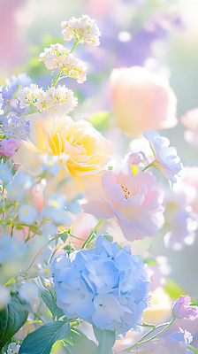 JPG 식물 편집이미지 꽃 컬러 꽃밭 자연 하늘 국화 여름 햇빛 장미 정원 봄 수국 릴리 뷰티풀 편집실사 AI컴퓨터그래픽 AI콘텐츠 계절 태양 CG 생태계 파일형식