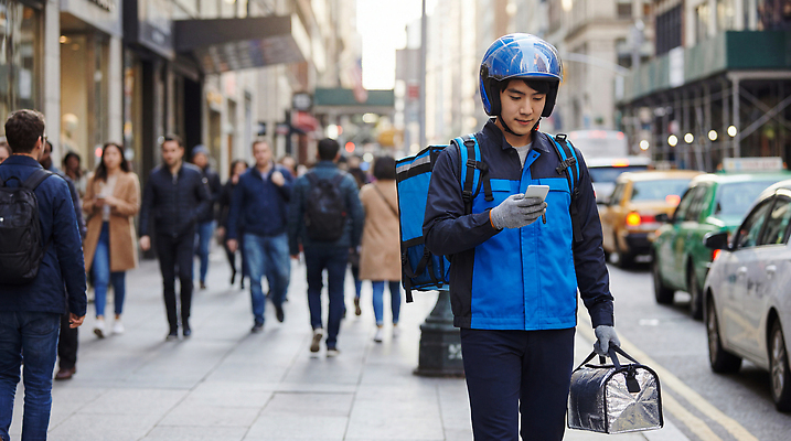 JPG 편집이미지 음식 자동차 거리 여러명 스마트폰 상점 보행자 도심 전철 배달원 배송 주문 의료성형뷰티 편집실사 AI인물포토 AI콘텐츠 직업 육상교통 다수 대중교통 사람 핸드폰 스마트기기 도시 CG 파일형식 AI포토