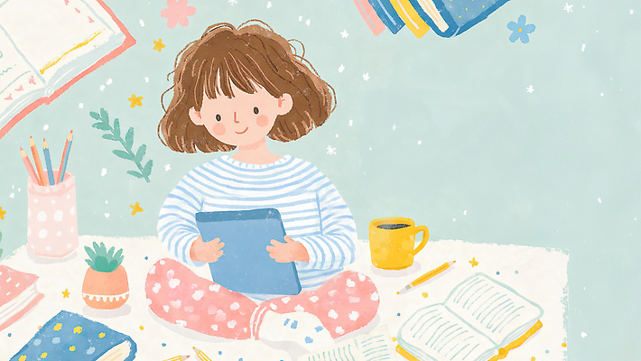 JPG 식물 디자인 여학생 음료 컬러 일러스트 학용품 책 컵 여름 전자제품 학습 태블릿 연필 펜 방 책상 연필꽂이 과제 온라인강의 국내일러스트 AI일러스트 AI콘텐츠 학생 식기 계절 여자 교육 가구 문구용품 스마트기기 필기구 강의 파일형식 언택트