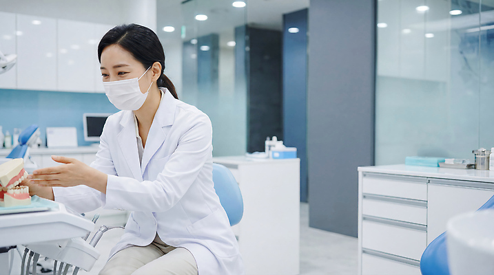 JPG 편집이미지 의학 건강 치과 대화 설명 치료 환자 도구 치아 전문직 예방 진료실 의료성형뷰티 치위생사 편집실사 AI인물포토 AI콘텐츠 직업 모션 병원 말하기 진료 소화기관 CG 파일형식 AI포토