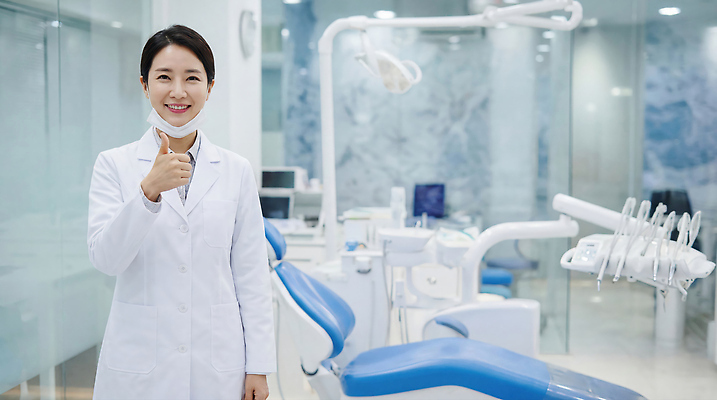 JPG 편집이미지 의자 손가락 의학 치과 미소 기계 청결 환자 의료진 의사 엄지손가락 전문 진료실 의료성형뷰티 편집실사 AI인물포토 AI콘텐츠 직업 손 가구 표정 병원 진료 위생 CG 파일형식 AI포토