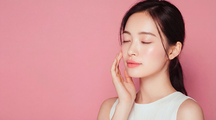 JPG 편집이미지 여자 얼굴 표정 뷰티 머리카락 평화 촬영 화장품 알림 피부 뷰티풀 의료성형뷰티 스타일 분홍색배경 편집실사 AI인물포토 AI콘텐츠 분홍색 백그라운드 컨셉 사람 신체부위 머리 CG 파일형식 AI포토