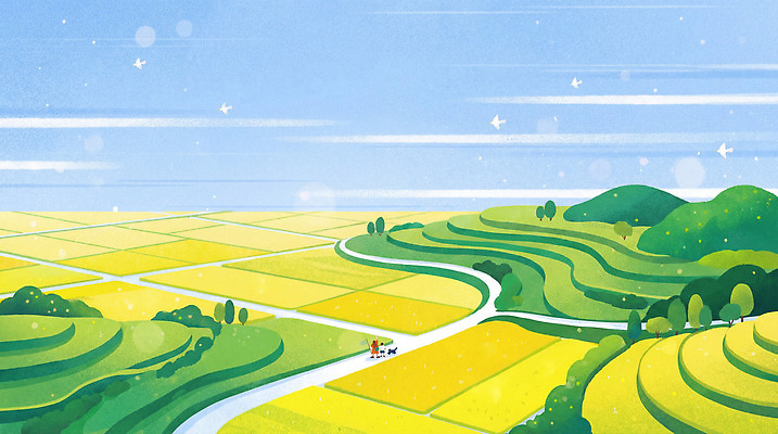 JPG 농업 일러스트 자연 하늘 풍경 여름 환경 계곡 농사 금색 수확 농촌 시골 작업 농부 논밭 평야 국내일러스트 AI일러스트 AI콘텐츠 직업 계절 산업 컬러 밭 논 생태계 파일형식