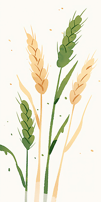 JPG 식물 계절 밭 농업 일러스트 자연 곡류 건강 초록색 파란색 농작물 햇빛 농장 노란색 환경 농사 수확 성장 농부 땅 소만 국내일러스트 직업 산업 컬러 태양 생태계 파일형식