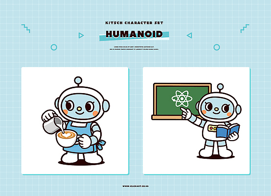 캐릭터 학생 손 디자인 교육 과학 일러스트 교실 모션 수업 요리 책 주방 가르침 그리기 로봇 즐거움 휴머노이드 일러캐릭터 AI파일 감정 학교 신체부위 파일형식 벡터