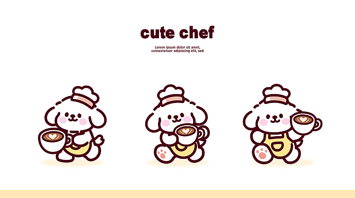 동물 디자인 커피 음식 인형 일러스트 모션 요리 컵 반려동물 주방 요리사 카페 흰색 강아지 오브젝트 만들기 바리스타 생강 일러캐릭터 AI파일 직업 캐릭터 식기 음료 컬러 채소 상점 개 파일형식 벡터