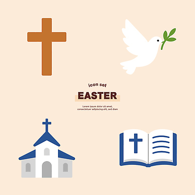 디자인 기독교 종교 문화 예술 상징 십자가 일러스트 부활절 그래픽 책 세트 교회 표현 그림 비둘기 예배 이미지 보험 창작 국내일러스트 AI파일 기념일 종교건축 조류 건물 파일형식 벡터