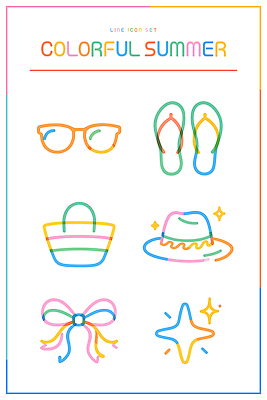 디자인 포스터 별 리본 예술 컬러 가방 라인일러스트 일러스트 슬리퍼 야외 그래픽 장식 여름 선글라스 수영 상품 라인아이콘 표식 국내일러스트 AI파일 자연요소 아이콘 잡화 계절 안경 신발 수상스포츠 파일형식 벡터