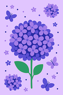 식물 디자인 꽃잎 꽃 컬러 하늘색 나비 백그라운드 패턴 일러스트 봄꽃 자연 장식 보라색 그림 주위 조화 생동감 경관 국내일러스트 AI파일 곤충 무늬 풍경 파란색 봄 생태계 파일형식 벡터