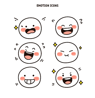 디자인 감정 얼굴 일러스트 아이디어 표정 웃음 귀여움 놀람 기쁨 슬픔 짜증 표현 즐거움 이모티콘 심리 소통 국내일러스트 AI파일 컨셉 신체부위 파일형식 벡터