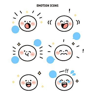 캐릭터 디자인 행복 감정 얼굴 일러스트 모션 표정 웃음 그래픽 놀람 기쁨 슬픔 표현 즐거움 그림 심플 개성 이모티콘 국내일러스트 AI파일 신체부위 파일형식 벡터