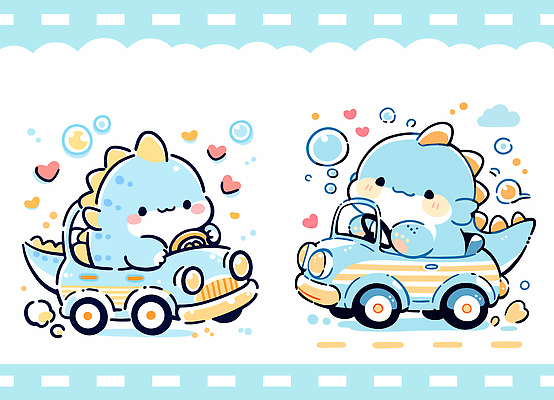 캐릭터 디자인 컬러 백그라운드 2 일러스트 모션 자동차 미소 장난감 귀여움 운전 하트 표현 비눗방울 즐거움 공룡 특징 일러캐릭터 AI파일 모양 감정 육상교통 컨셉 파충류 표정 파일형식 벡터