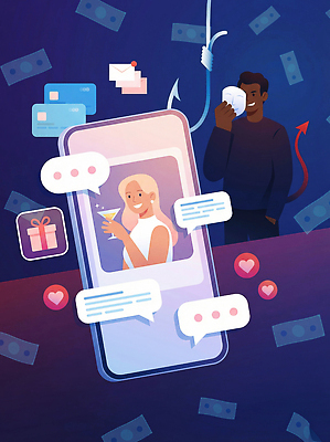 JPG 여자 남자 감정 여유 백그라운드 돈 일러스트 장난 기술 대화 선물 친구 스크린 표현 칵테일 메시지 전화기 이미지 소통 사이버범죄 소셜미디어 국내일러스트 AI일러스트 AI콘텐츠 컨셉 관계 주류 말하기 사람 범죄 재산 파일형식