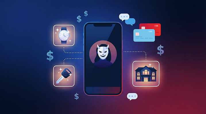 JPG 일러스트 통신 주택 기술 안전 금융 핸드폰 자료 신용카드 범죄 공격 위협 키_신체 보안 해킹 개인정보 사이버범죄 스마트워치 사용자 국내일러스트 AI일러스트 AI콘텐츠 신체 모션 건물 경제 전자제품 스마트기기 정보 웨어러블 파일형식