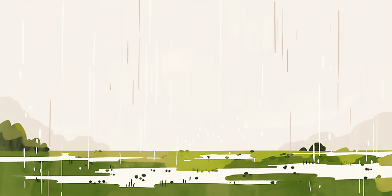 JPG 나무 식물 컬러 일러스트 자연 하늘 날씨 풍경 초원 초록색 물 환경 습기 물안경 지형 지역 흐림 곡우 국내일러스트 AI일러스트 AI콘텐츠 자연요소 절기 생태계 수영용품 파일형식