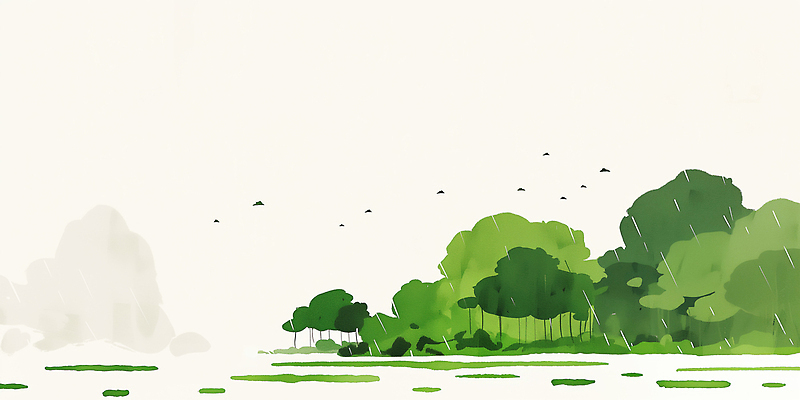 JPG 나무 하늘색 일러스트 자연 조류 하늘 바람 날씨 나뭇잎 풍경 초록색 여름 일출 고요 물방울 숲 땅 곡우 국내일러스트 AI일러스트 AI콘텐츠 자연요소 식물 동물 계절 컬러 잎 파란색 노을 절기 생태계 파일형식