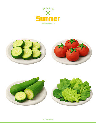 PSD 편집이미지 접시 음식 토마토 채소 재료 식탁 여름음식 오이 건강 요리 여름 식사 신선 상추 준비 식사준비 제철음식 편집3D 식기 계절 탁자 3D 제철 파일형식 여름_계절