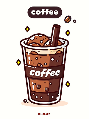 디자인 커피 음료 일러스트 아이스크림 빨대 그래픽 컵 마시기 결합 이미지 일과 인기 카페인 국내일러스트 AI파일 식기 모션 디저트 파일형식 벡터