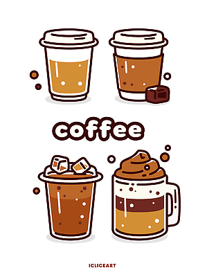 디자인 커피 음료 겨울 일러스트 디저트 사탕 컵 여름 상점 초콜릿 카페 달콤 크림 아이스커피 따뜻한음료 카페인 국내일러스트 AI파일 식기 계절 음식 맛 파일형식 벡터