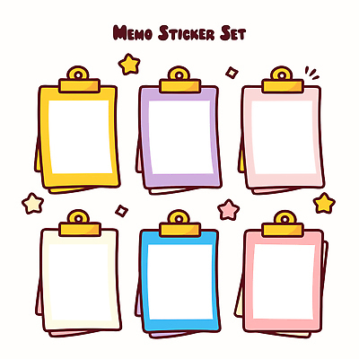 디자인 컬러 스티커 일러스트 학교 문구용품 아이디어 장식 사무실 필기구 사무용품 기록 메모지 작업 계획 클립 정리 메모리 창의성 국내일러스트 AI파일 교육 컨셉 비즈니스 오브젝트 파일형식 벡터