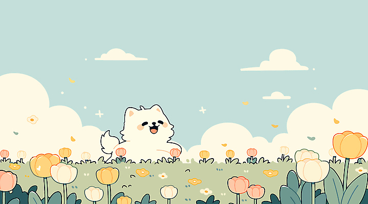 동물 계절 꽃 행복 컬러 나비 꽃밭 일러스트 자연 놀이 하늘 일상 반려동물 귀여움 봄 강아지 장면 일러캐릭터 AI파일 식물 캐릭터 감정 곤충 컨셉 라이프 개 생태계 파일형식 벡터