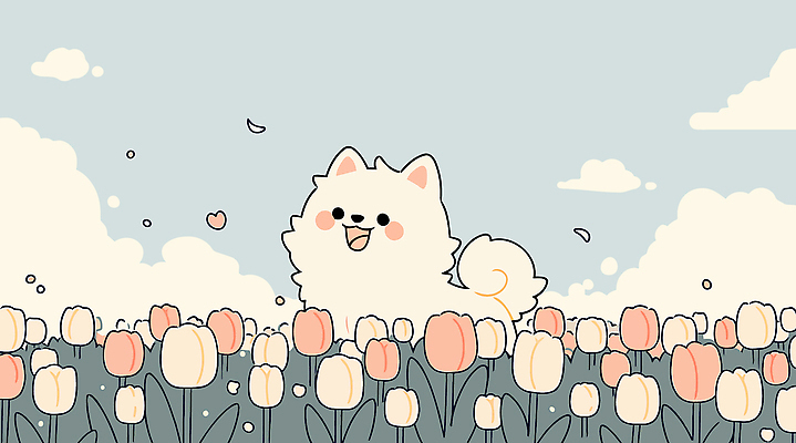 식물 꽃 행복 컬러 꽃밭 일러스트 자연 놀이 하늘 털 미소 잔디 반려동물 봄 분위기 강아지 즐거움 목소리 놀기 일러캐릭터 AI파일 동물 캐릭터 계절 감정 컨셉 모션 표정 개 생태계 파일형식 벡터