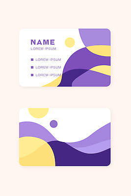 템플릿 디자인 패턴 비즈니스 명함 그래픽 세트 노란색 보라색 정보 이름 모던 예시 이미지템플릿 AI파일 컬러 무늬 파일형식 벡터
