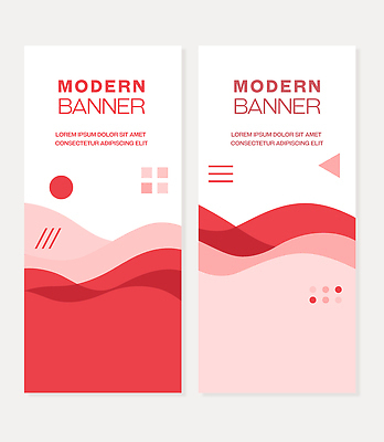 도형 템플릿 디자인 배너 배너템플릿 세로배너 선 컬러 백그라운드 패턴 그래픽 빨간색 디지털 그림 레이아웃 기하학 창의성 배너세트 AI파일 무늬 세로 세트 파일형식 벡터