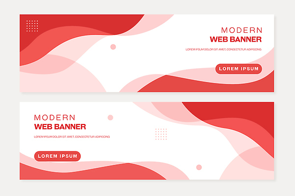 템플릿 디자인 배너템플릿 가로배너 컬러 곡선 그래픽 빨간색 알림 모던 레이아웃 온라인 비율 마케팅 웹배너 배너세트 세련 AI파일 배너 선 웹템플릿 가로 세트 파일형식 벡터